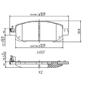 Bantalan Rem untuk Renault Captur
