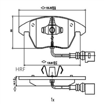 Bantalan Rem Depan untuk Vw Polo